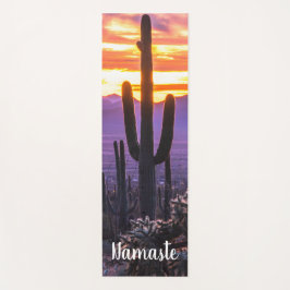 Namaste Lila Orange Cactus Arizona Sunset Custom Yogamatte