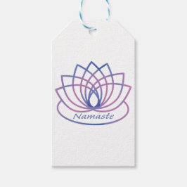 Namaste Lila und Pink Lotus Blume Geschenkanhänger