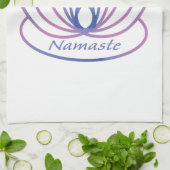 Namaste Lila und Pink Lotus Blume Geschirrtuch (Gefaltet)