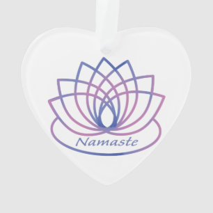 Namaste Lila und Pink Lotus Blume Ornament