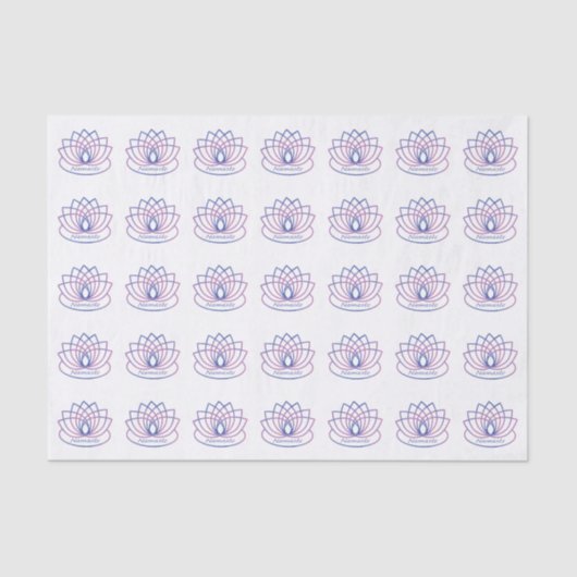 Namaste Lila und Pink Lotus Blume Seidenpapier (Vorderseite)