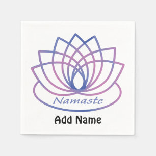 Namaste Lila und Rosa Lotus-Blume Serviette