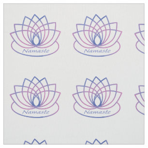 Namaste Lila und Rosa Lotus-Blume Stoff