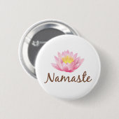 Namaste Lotos-Blumen-Yoga Button (Vorne & Hinten)