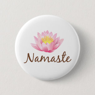 Namaste Lotos-Blumen-Yoga Button