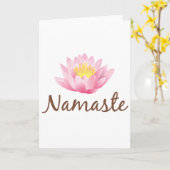 Namaste Lotos-Blumen-Yoga Karte (Gelbe Blume)