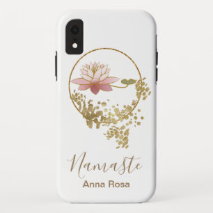 *~* Namaste Lotos-Girly GoldGlitzerzen-Weiß Case-Mate iPhone Hülle