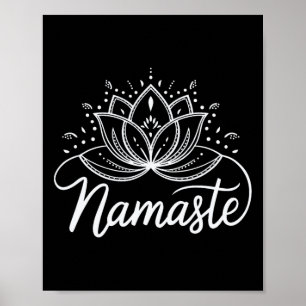 Namaste Lotosblume Meditation Yoga Mandala  Poster