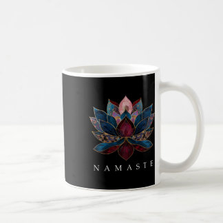 Namaste Lotosblume Zen Buddhismus Yogi Buddhistisc Kaffeetasse