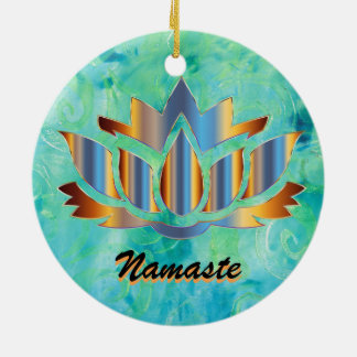 Namaste Lotus Blau-Verzierung Keramik Ornament