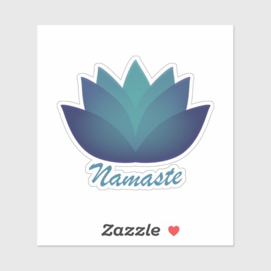 Namaste Lotus-Blume Aufkleber (Blatt)