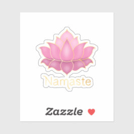 Namaste Lotus-Blume Aufkleber