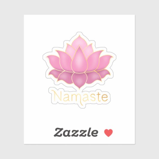 Namaste Lotus-Blume Aufkleber (Blatt)