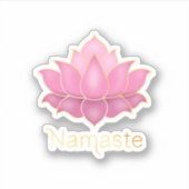 Namaste Lotus-Blume Aufkleber (Vorderseite)