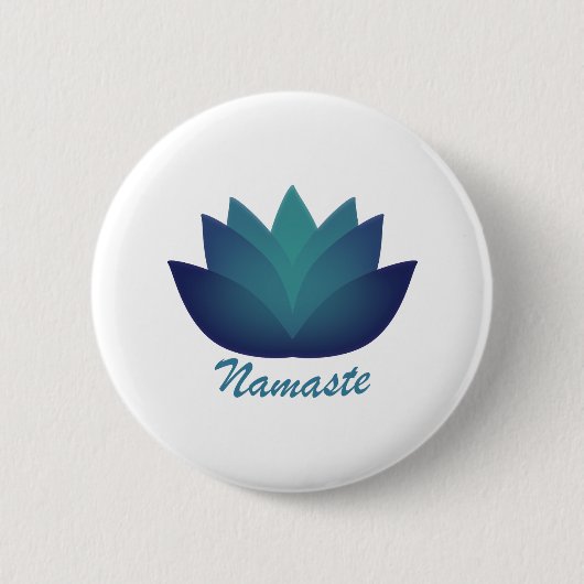 Namaste Lotus-Blume Button (Vorderseite)