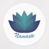 Namaste Lotus-Blume Etiketten (Design 2)