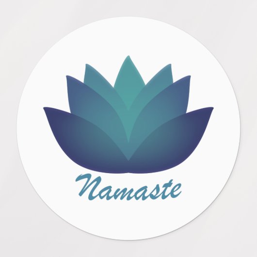 Namaste Lotus-Blume Etiketten (Design 1)