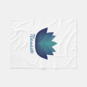 Namaste Lotus-Blume Fleecedecke (Vorderseite (Horizontal))