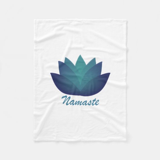 Namaste Lotus-Blume Fleecedecke (Vorderseite)