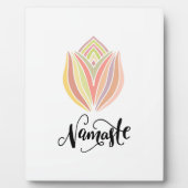 Namaste Lotus Blume Fotoplatte (Vorderseite)