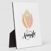 Namaste Lotus Blume Fotoplatte (Seite)