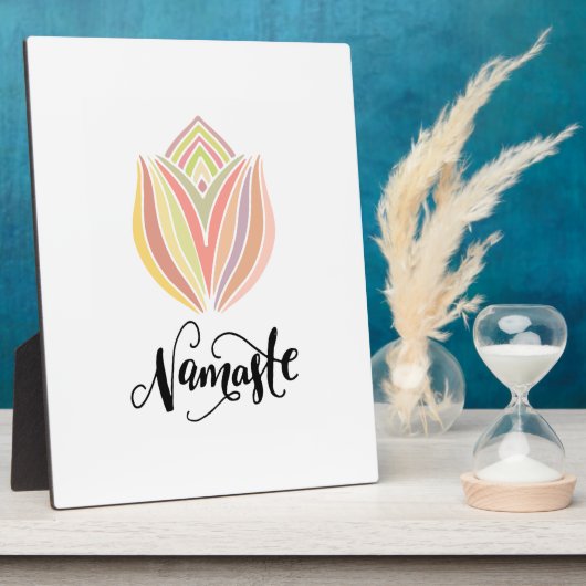 Namaste Lotus Blume Fotoplatte (Seite)