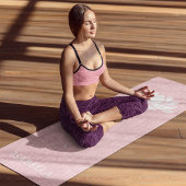 Namaste Lotus Blume Moderne rosa Individuelle Name Yogamatte