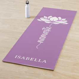 Namaste Lotus Blume Moderner Lavendel Individuelle Yogamatte