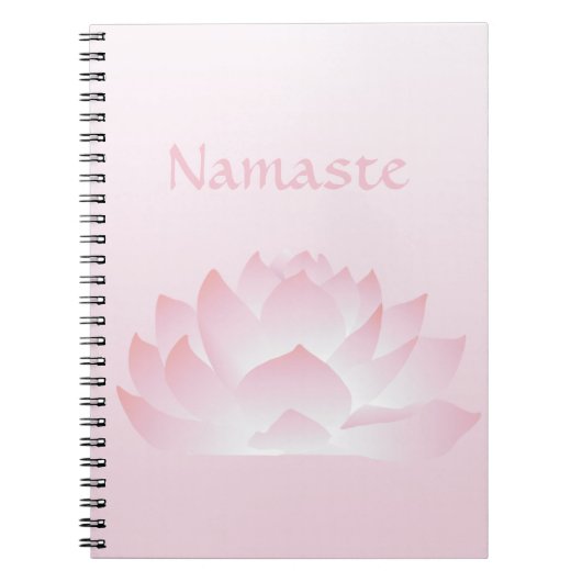 Namaste Lotus Blume Pink Notebook Notizblock (Vorderseite)