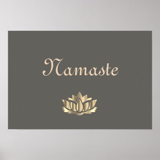 Namaste Lotus-Blume Poster (Vorne)