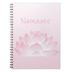 Namaste Lotus Blume Rosa Notebook Notizblock