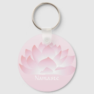 Namaste Lotus Blume Rosa Schlüsselanhänger