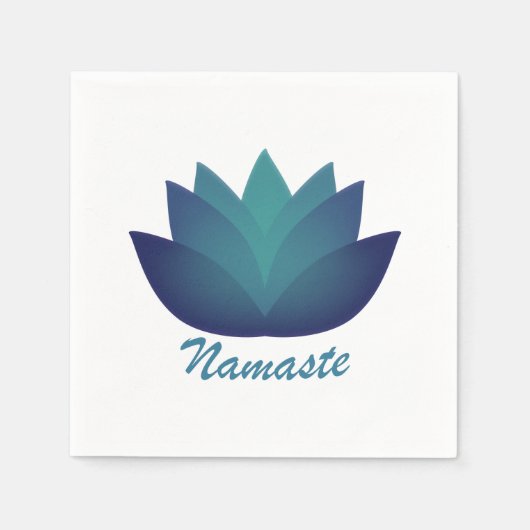 Namaste Lotus-Blume Serviette (Vorderseite)