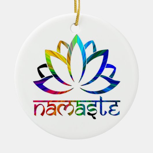 Namaste, Lotus-Blume, spirituell, Ornamente (Vorne)