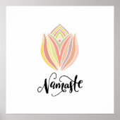 Namaste Lotus Blume Square Poster (Vorne)