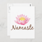 Namaste Lotus Blume Yoga Postkarte (Vorne/Hinten)
