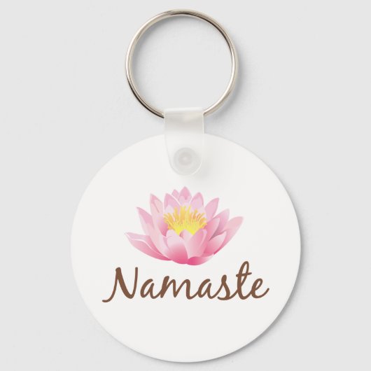 Namaste Lotus Blume Yoga Schlüsselanhänger (Vorderseite)