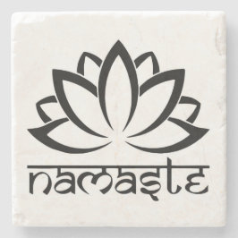 Namaste, Lotus Blume, Yoga, spirituelle Untersetze Steinuntersetzer