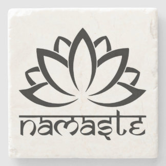 Namaste, Lotus Blume, Yoga, spirituelle Untersetze Steinuntersetzer