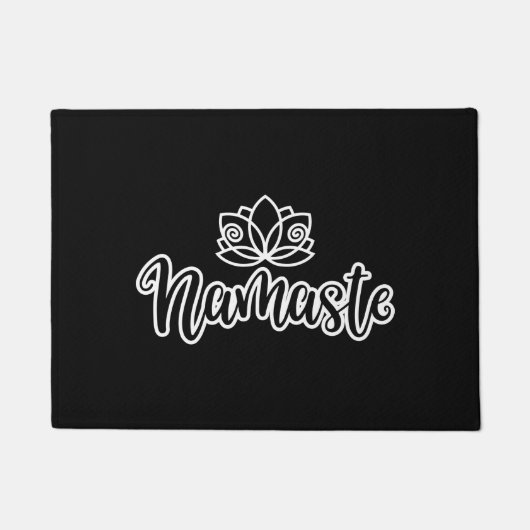 Namaste Lotus Design für Yoga-Enthusiasten Fußmatte (Vorderseite)