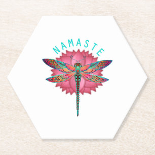 Namaste Lotus Dragonfly Yoga Untersetzer