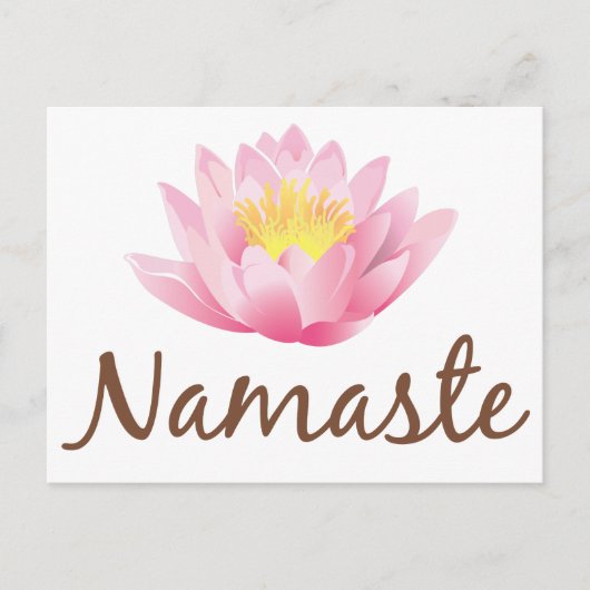 Namaste Lotus Flower Yoga Postkarte (Vorderseite)