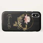 *~* Namaste Lotus Gold Glitzer Black Girl Zen Case-Mate iPhone Hülle (Rückseite (Horizontal))