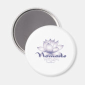 Namaste Lotus Lavender Magnet (Vorderseite/Rückseite)