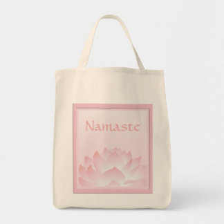 Namaste Lotus Pink Blume Design Custom Totbeutel Tragetasche