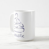 Namaste Lotus-Pose Yoga Kaffeetasse (Vorderseite Links)