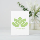Namaste Lotus Postkarte (Stehend Vorderseite)