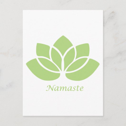 Namaste Lotus Postkarte (Vorderseite)