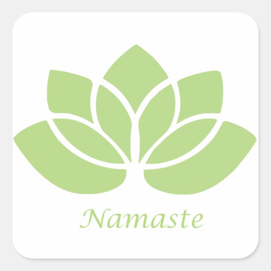 Namaste Lotus Quadratischer Aufkleber (Vorderseite)