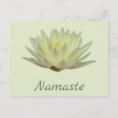 Namaste Lotus-Wasserlilie Gelbe grüne Blüte Postkarte (Vorderseite)